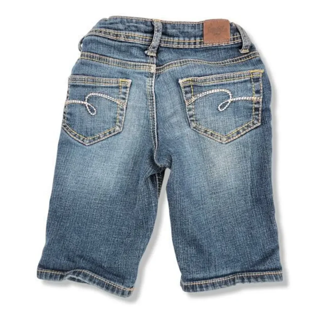 Justice Girls Distressed Denim Bermuda Shorts Size 6R